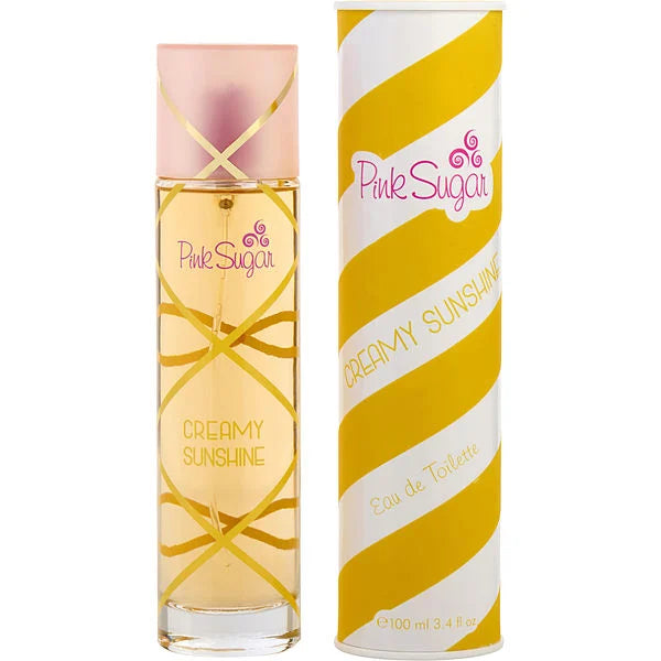 Descubre Aquolina Pink Sugar Creamy Sunshine, un Eau de Toilette de 3.4 oz. Compra ahora y disfruta de esta fragancia cálida y dulce con notas de vainilla y coco, ideal para la mujer que busca confort.