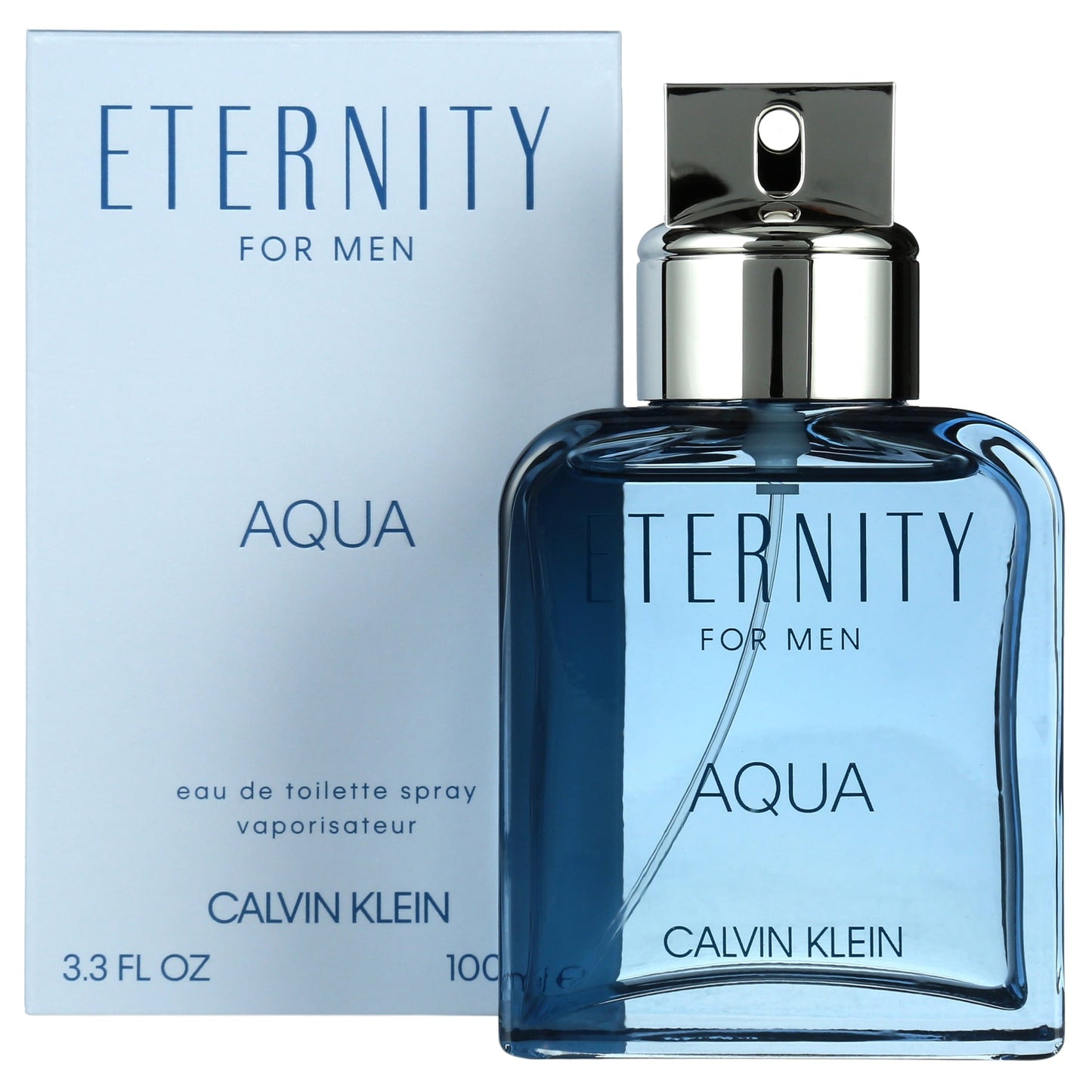 Descubre Calvin Klein Eternity Aqua, un Eau de Toilette de 3.4 oz para hombre. Compra ahora y disfruta de un aroma limpio y revitalizante con notas marinas y cítricas.