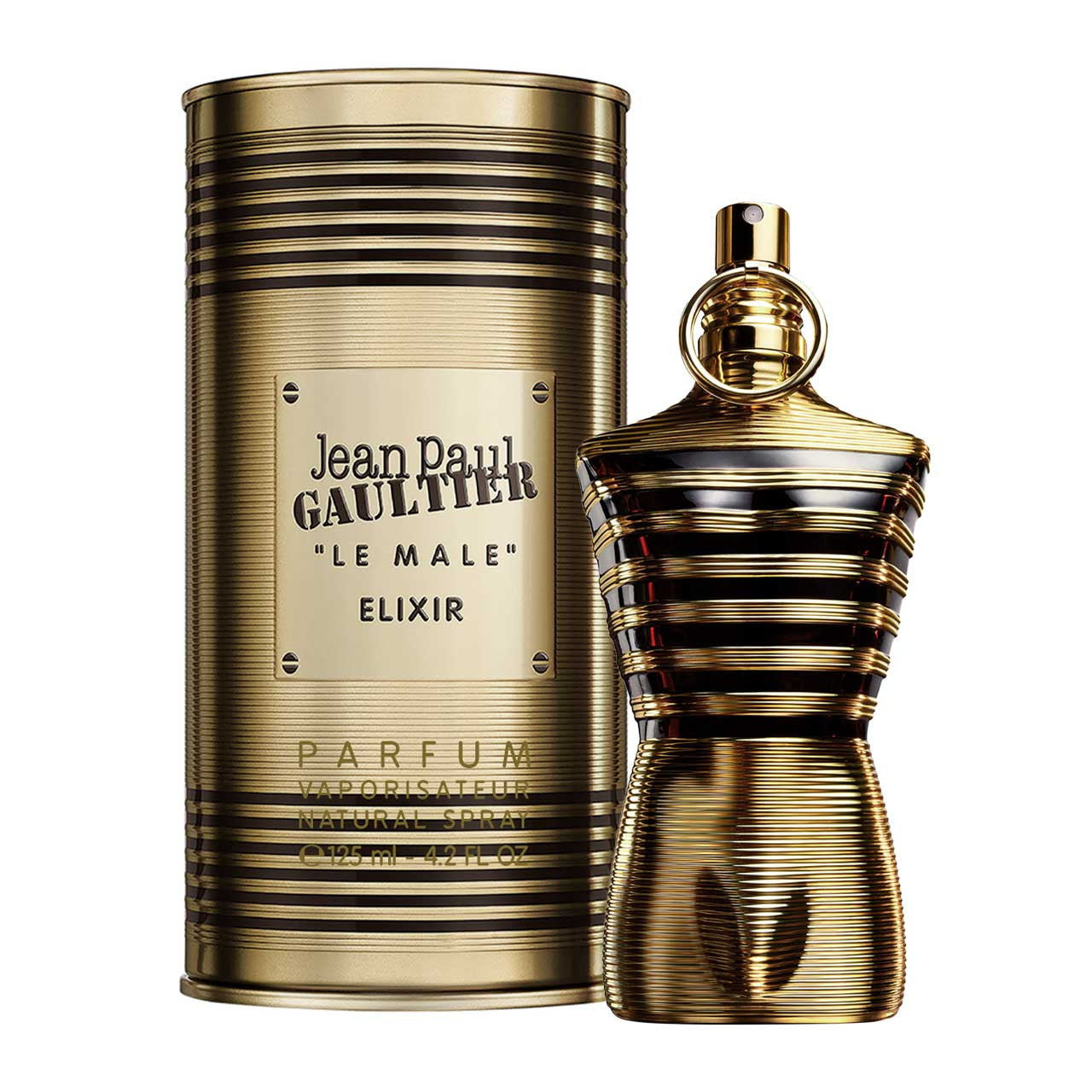 Descubre Jean Paul Gaultier Le Male Elixir, un Parfum de 4.2 oz. Compra ahora esta fragancia intensa y seductora con notas de lavanda y haba tonka, perfecta para la noche.