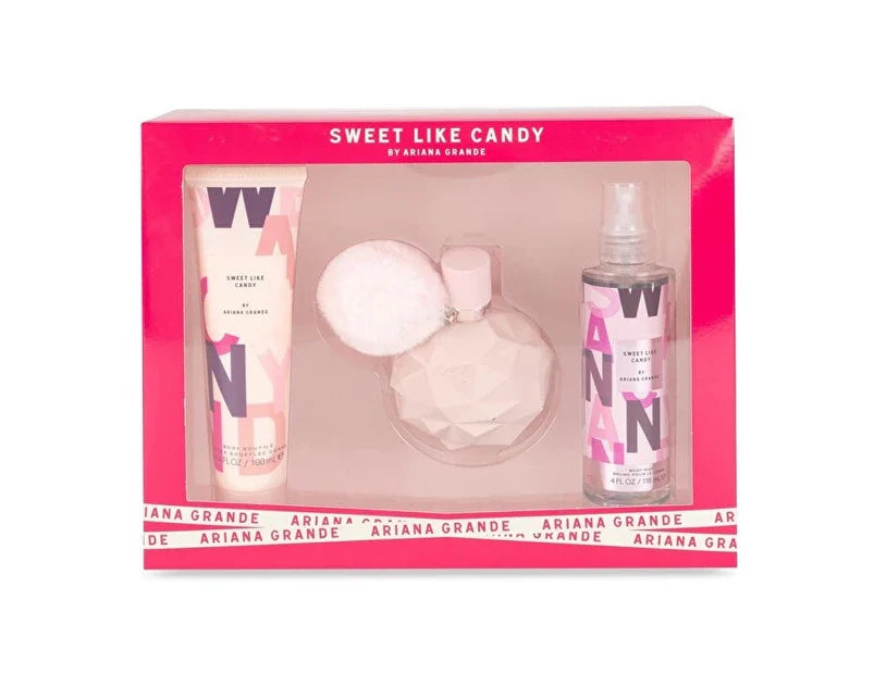Ariana Grande Sweet Like Candy Set Eau De Parfum, Body Souffle Y Body Mist Mujer