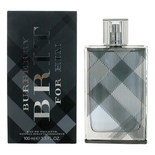 Descubre Burberry Brit For Him, un Eau de Toilette de 3.3 oz para hombre. Compra ahora y disfruta de esta fragancia especiada y amaderada que combina elegancia con un estilo moderno.