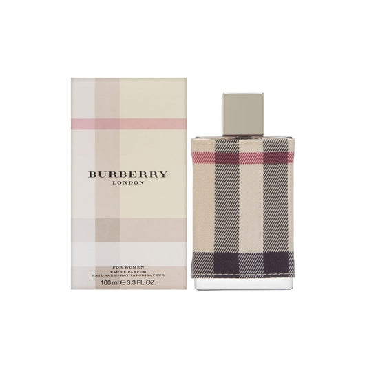 Descubre Burberry London, un Eau de Parfum de 3.3 oz. Compra ahora y disfruta de esta fragancia sofisticada con notas de jazmín y rosa, ideal para la mujer moderna.