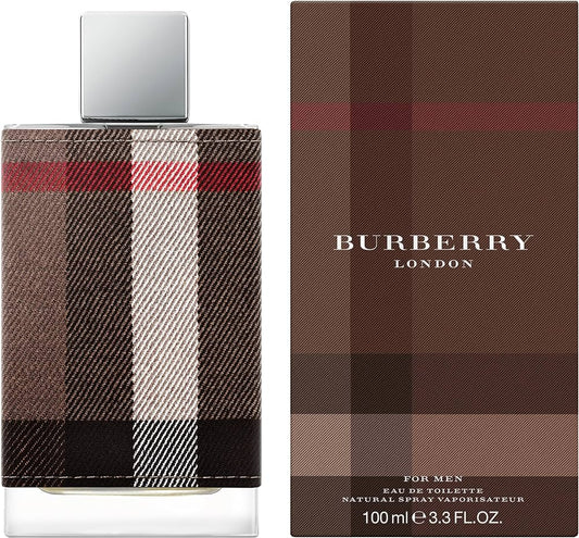 Descubre Burberry London, un Eau de Toilette de 3.3 oz para hombre. Compra ahora y disfruta de esta fragancia amaderada y de tabaco, ideal para proyectar elegancia y sofisticación atemporal.