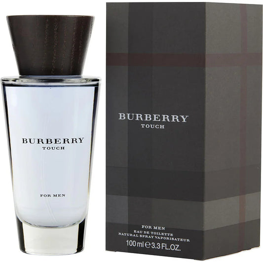 Descubre Burberry Touch, un Eau de Toilette de 3.3 oz para hombre. Compra ahora y disfruta de esta fragancia limpia y reconfortante con notas de almizcle y especias.