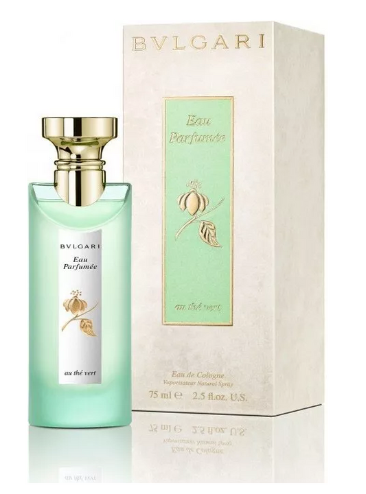 Descubre Bvlgari Eau Parfumee au The Ver, una Eau de Cologne de 2.5 oz. Compra ahora y disfruta de esta fragancia fresca con notas de té verde y bergamota, ideal para el uso diario.