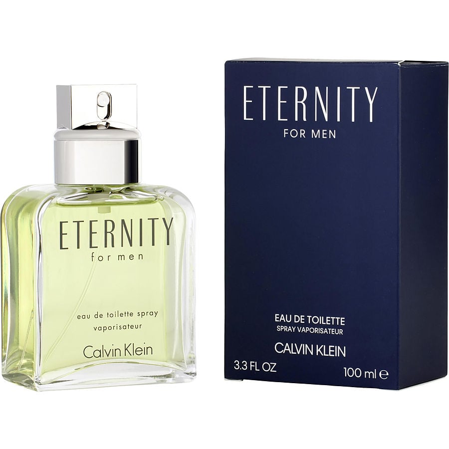 Descubre Calvin Klein Eternity, un Eau de Toilette de 3.4 oz para hombre. Compra ahora y disfruta de esta fragancia clásica y elegante con notas cítricas y amaderadas.