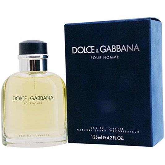Descubre Dolce & Gabbana Pour Homme, un Eau de Toilette de 4.2 oz. Compra ahora y disfruta de esta fragancia atemporal con notas cítricas y especiadas, perfecta para el uso diario.