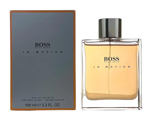 Descubre Hugo Boss Boss In Motion, un Eau de Toilette de 3.3 oz para hombre. Compra ahora y disfruta de esta fragancia vibrante con notas cítricas y especiadas, ideal para el hombre activo.