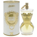 Botella de perfume Jean Paul Gaultier Divine de 3.4 oz para mujer, con la forma de un busto de mujer con un bustier dorado.
