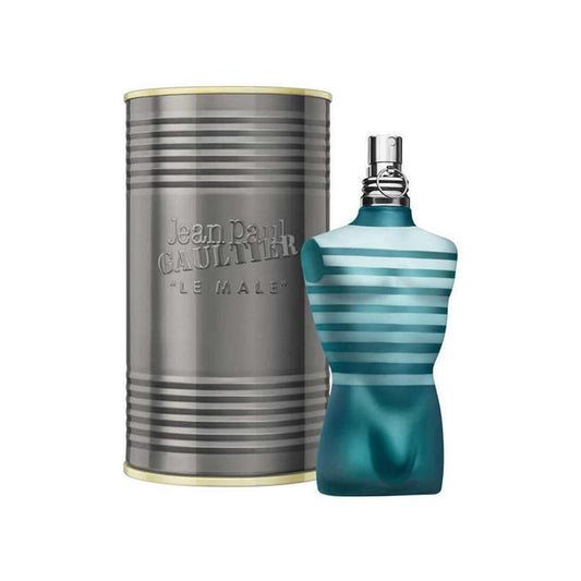 Descubre Jean Paul Gaultier Le Male, un Eau de Toilette de 4.2 oz. Compra ahora esta fragancia clásica con notas de vainilla y lavanda, ideal para el hombre seductor.