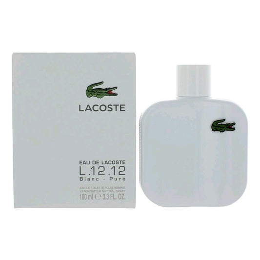 Descubre Eau de Lacoste L.12.12 Blanc Pure, un Eau de Toilette de 3.3 oz. Compra ahora y disfruta de esta fragancia deportiva y sofisticada, ideal para el uso diario.