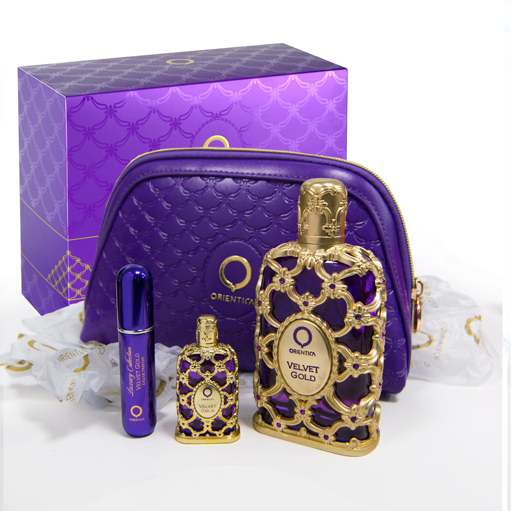 Orientica Velvet Gold Set Eau De Parfum, Mini, Atomizador Y Bolsa Unisex