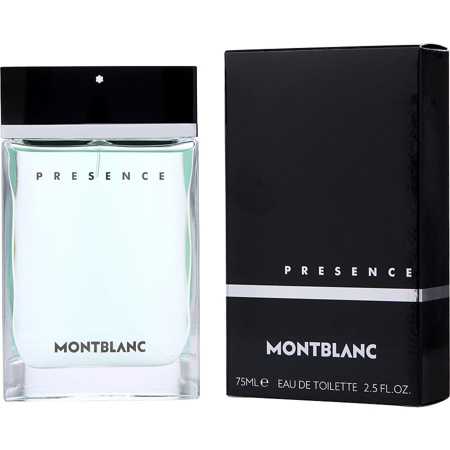 Descubre Mont Blanc Presence, un Eau de Toilette de 2.5 oz. Compra ahora y disfruta de esta fragancia sofisticada con notas de jengibre y canela, ideal para el hombre elegante.