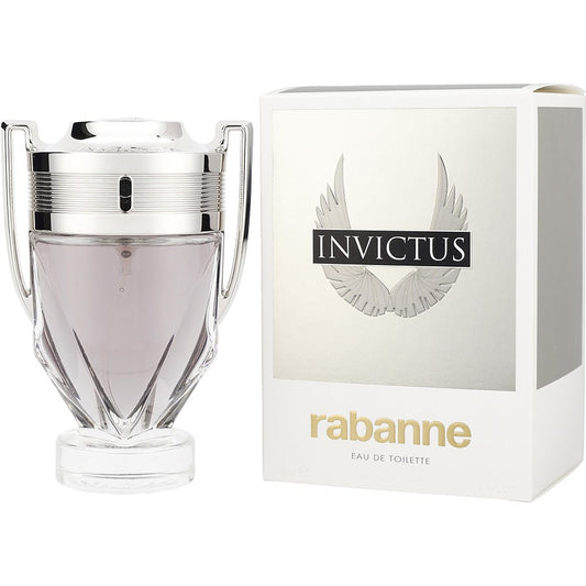 Descubre Paco Rabanne Invictus, un Eau de Toilette de 3.4 oz. Compra ahora y disfruta de esta fragancia fresca y amaderada con notas marinas y de pomelo, ideal para el hombre deportivo.