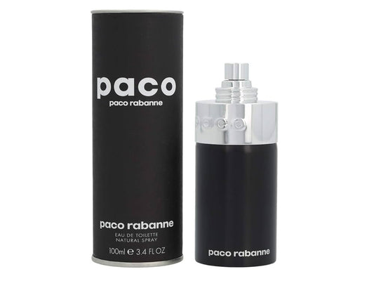 Descubre Paco Rabanne Paco, un Eau de Toilette de 3.4 oz. Compra ahora y disfruta de esta fragancia fresca con notas de cilantro y sándalo, ideal para el hombre moderno.
