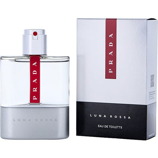 Descubre Prada Luna Rossa, un Eau de Toilette de 3.4 oz. Compra ahora y disfruta de esta fragancia limpia con notas de lavanda y menta, ideal para el hombre moderno.
