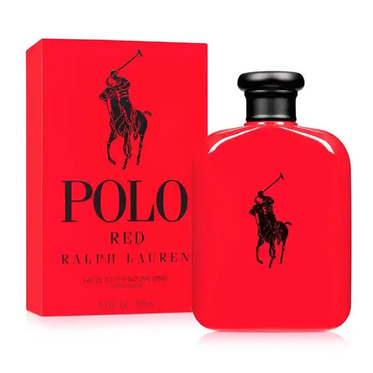 Descubre Ralph Lauren Polo Red, un Eau de Toilette de 4.2 oz. Compra ahora y disfruta de esta fragancia especiada con notas de arándano y café, ideal para el hombre audaz.