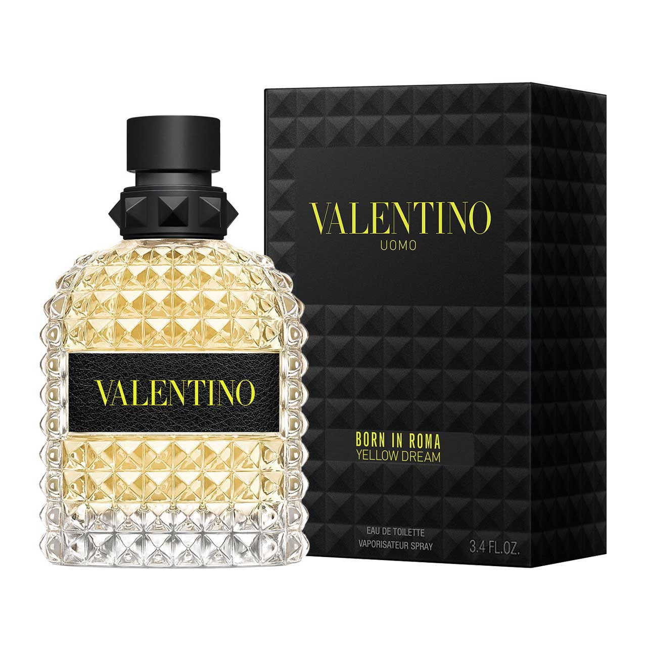 Descubre Valentino Uomo Born in Roma Yellow Dream, un Eau de Toilette de 3.4 oz. Compra ahora y disfruta de esta fragancia vibrante con notas de piña y cedro, ideal para el hombre moderno.