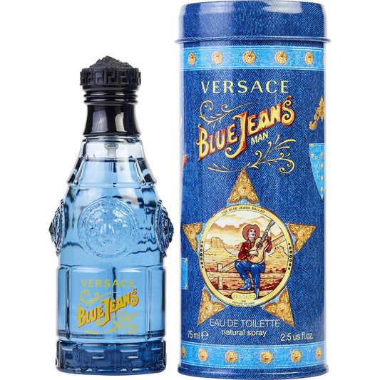 Descubre Versace Blue Jeans, un Eau de Toilette de 2.5 oz. Compra ahora y disfruta de esta fragancia clásica con notas cítricas y de vainilla, ideal para el hombre moderno.