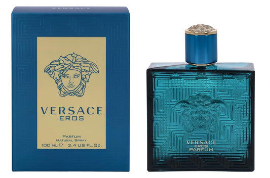 Descubre Versace Eros Parfum, una fragancia de 3.4 oz para hombre. Compra ahora y disfruta de un aroma potente con notas de vainilla y cedro, perfecto para dejar una impresión duradera.