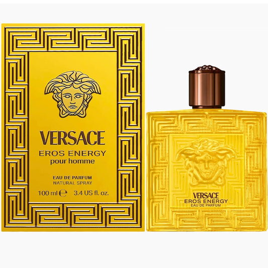 Descubre Versace Eros Energy Pour Homme, un Eau de Parfum de 3.4 oz. Compra ahora y disfruta de esta fragancia vibrante con notas de limón y vetiver, ideal para el hombre activo.