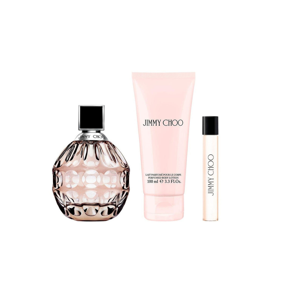 Jimmy Choo Set 3.3 Oz Eau De Parfum, 0.25 Oz Edp Y 3.3 Oz Body Lotion Mujer