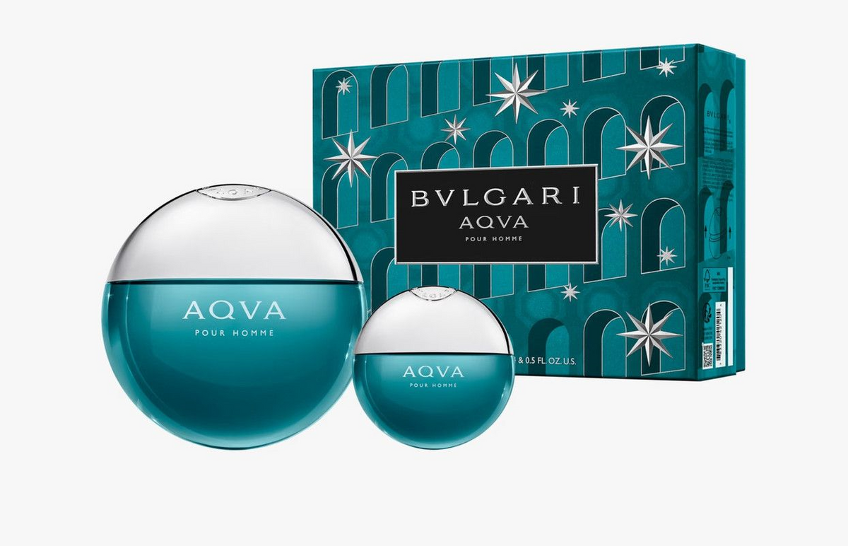 Bvlgari Aqva Pour Homme Set 3.4 Eau De Toilette Spray Y 0.5 Eau De Toilette Hombre