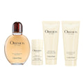 Calvin Klein Obsession Set 4.2 Oz Eau De Toilette, 2.6 Oz Deodorant Stick, 3.3 Oz After Shave Balm Y 3.3 Oz Body Wash Hombre