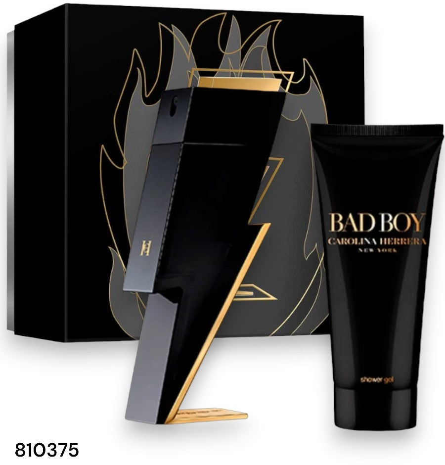 Carolina Herrera Bad Boy Set 3.4 Eau De Toilette Y 3.4 Shower Gel Hombre