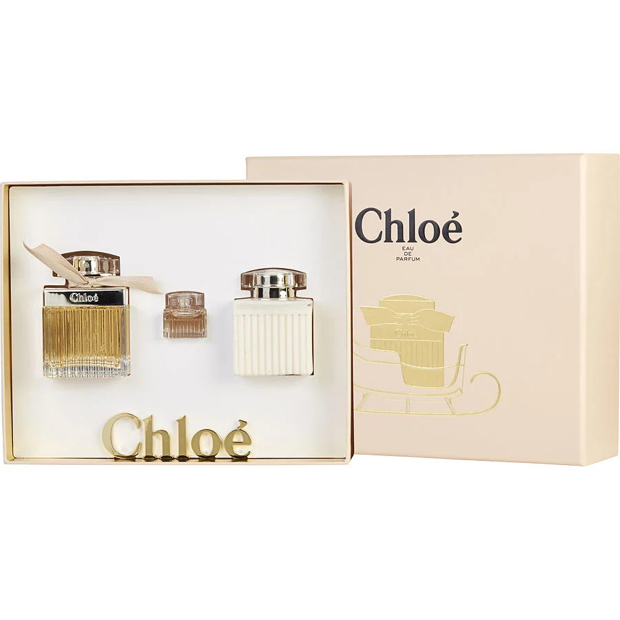 Chloe Chloe Set 2.5 Oz Eau De Parfum, 3.4 Oz Body Lotion Y 0.5 Oz Eau De Parfum Mujer