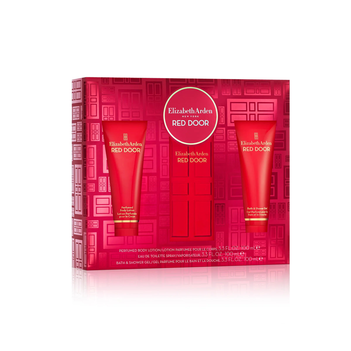 Elizabeth Arden Red Door Set 3.3 Oz Eau De Toilette, 3.3 Oz Body Lotion Y 3.3 Oz Shower Gel Mujer