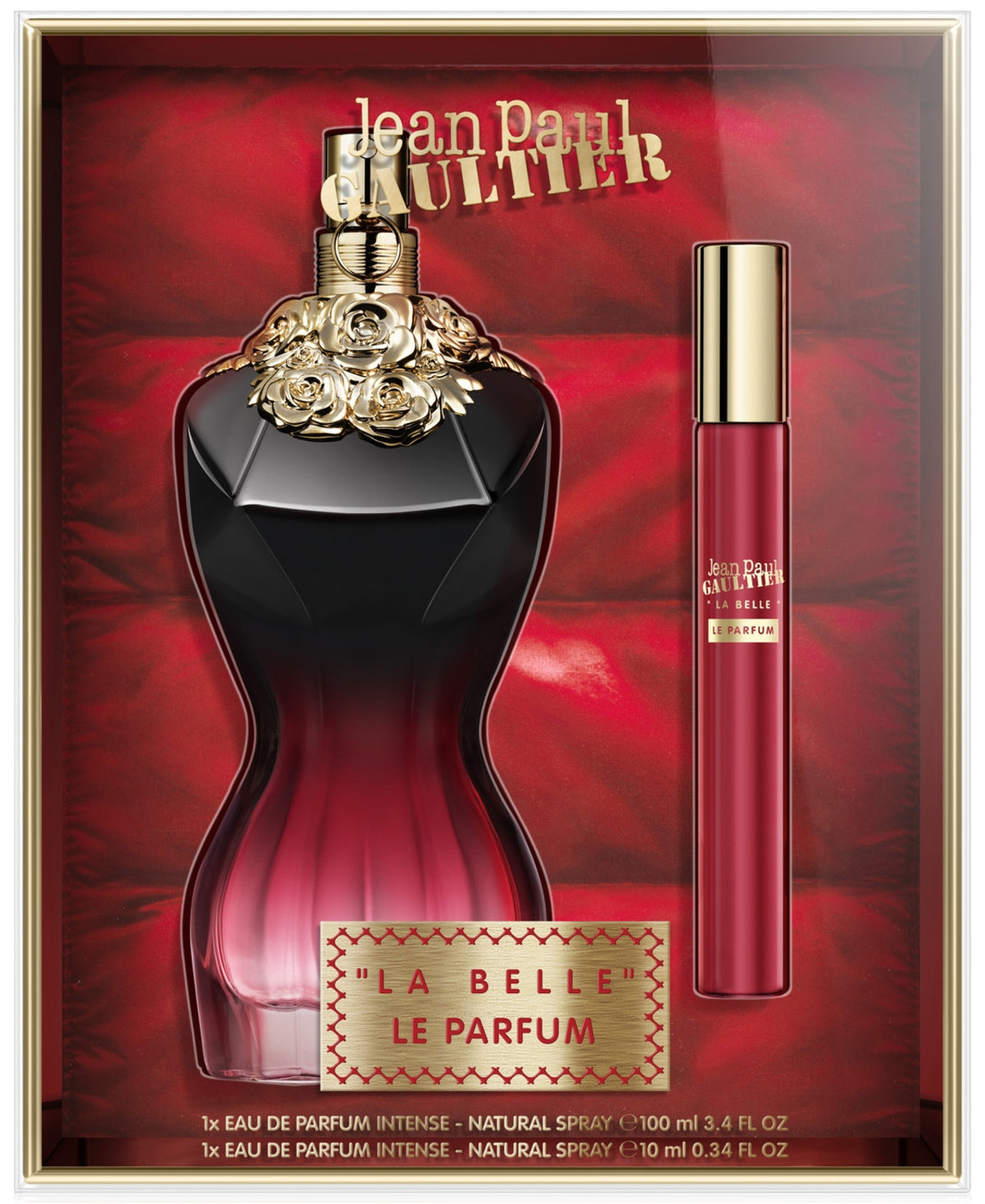 Jean Paul Gaultier La Belle Le Parfum Set 3.4 Oz Eau De Parfum Intense Y 0.34 Oz Eau De Parfum Intense Mujer