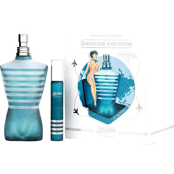 Jean Paul Gaultier Le Male Set 4.2 Oz Eau De Toilette Y 0.68 Oz Eau De Toilette Hombre