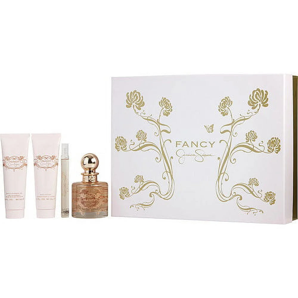 Jessica Simpson Fancy Set 3.4 Oz Eau De Parfum, 0.34 Oz Eau De Parfum, 3 Oz Body Lotion Y 3 Oz Bath & Shower Gel Mujer