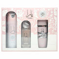 Lattafa Yara Set 3.4 Oz Eau De Parfum, 6.7 Oz Perfumed Spray Y 1.7 Oz Hair Mist Mujer