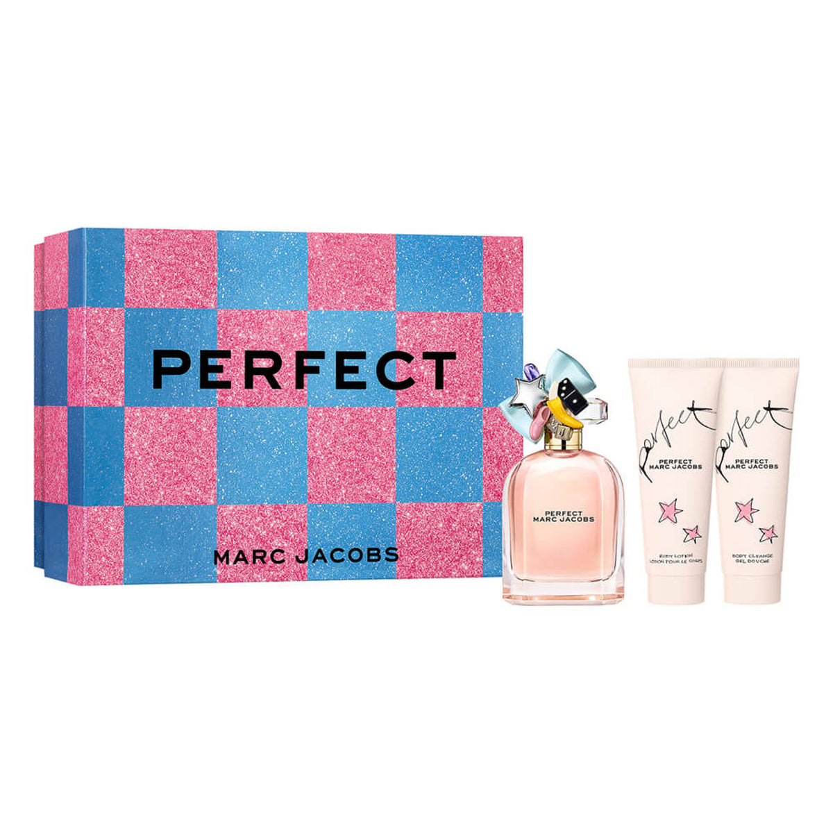 Marc Jacobs Perfect Set 3.3 Oz Eau De Parfum, 2.5 Oz Body Lotion Y 2.5 Oz Shower Gel Mujer
