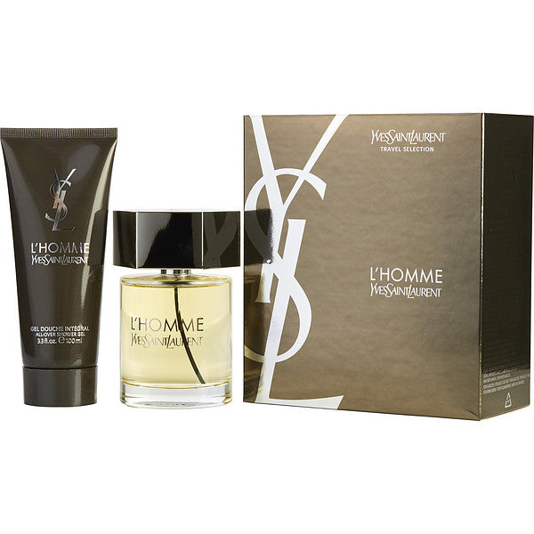 Yves Saint Laurent L'Homme Set 3.4 Oz Eau De Toilette Y 1.7 Oz Shower Gel Hombre